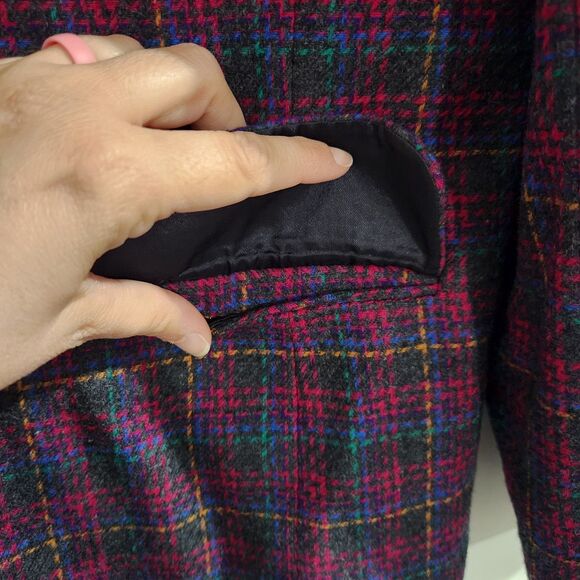 Pendleton Vintage Womens Plaid Wool Blazer Jacket Size 16 Academia Preppy Tartan - Picture 3 of 6